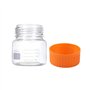 Pastein Pyrex Lot de 6 bouteilles rondes en verre graduées à large ouverture 250 ml avec bouchon à vis GL80 en polypropylène ora