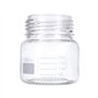 Pastein Pyrex Lot de 6 bouteilles rondes en verre graduées à large ouverture 250 ml avec bouchon à vis GL80 en polypropylène ora