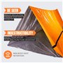 MEKKAPRO - Tente de Survie en Mylar Thermique pour 2 Personnes (240x150x150 cm) - Abri d'urgence Réutilisable pour Camping Couch