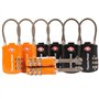 Cadenas de Voyage à Combinaison certifié TSA pour valises et Sacs à Dos - Paquet de 8 Cadenas TSA - 4 Noir et 4 Orange