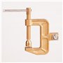 ROJOO Pince de terre de soudage au sol classique en laiton 500A en forme de G pour machine de soudage ARC TIG MIG