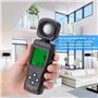 Cheffort Luxmètre numérique, spectromètre LCD portable, photomètre Lux mètre, 0~200 000 lux pour maisons, bureau, entrepôts, pla