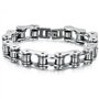 Keybella Bracelet Chaîne Homme Moto Vélo Acier Inoxydable Style Punk Cadeau pour Père Frère 21.5cm