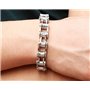 Keybella Bracelet Chaîne Homme Moto Vélo Acier Inoxydable Style Punk Cadeau pour Père Frère 21.5cm