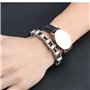 Keybella Bracelet Chaîne Homme Moto Vélo Acier Inoxydable Style Punk Cadeau pour Père Frère 21.5cm