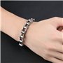 Keybella Bracelet Chaîne Homme Moto Vélo Acier Inoxydable Style Punk Cadeau pour Père Frère 21.5cm