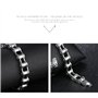 Keybella Bracelet Chaîne Homme Moto Vélo Acier Inoxydable Style Punk Cadeau pour Père Frère 21.5cm