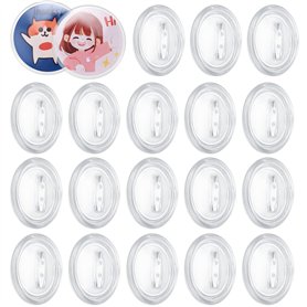 Lot de 40 Faire Ses Badges 38mm Rond Badges Transparents en Acrylique Badges Personnalisés DIY Badge pour les Activités de Brico