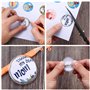 Lot de 40 Faire Ses Badges 38mm Rond Badges Transparents en Acrylique Badges Personnalisés DIY Badge pour les Activités de Brico