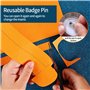 Lot de 40 Faire Ses Badges 38mm Rond Badges Transparents en Acrylique Badges Personnalisés DIY Badge pour les Activités de Brico