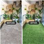 ART TO REAL ATR Carreaux de Gazon Artificiel, Carreaux de Gazon synthétique Auto-drainant, Tapis de Gazon synthétique perméable,