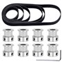 Youmile 2GT courroie distribution 110mm 112mm 122mm 158mm 200mm 280mm 300mm 400mm largeur 6mm boucle fermée courroie en caoutcho