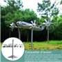 Girouette Avion Exterieur | Girouette De Toit | Girouette De Jardin Exterieur | Girouette Avion en Métal pour Décoration De Toit