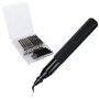 SHANQIAN Outils D'ébavurage avec Poignée Aluminium, 140mm Stylo Ebavureur avec 15 Lames Ebavureur de Rechange, Ebavureur pour l'