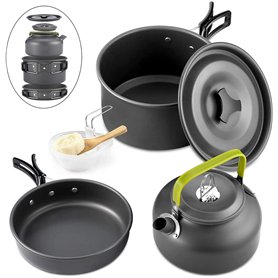 Queta Batterie de Cuisine 10 pièces pour Pique-Nique