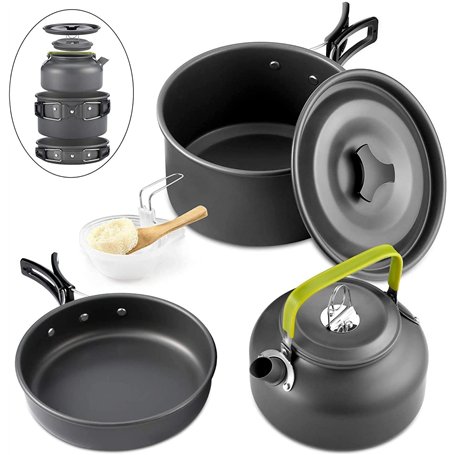 Queta Batterie de Cuisine 10 pièces pour Pique-Nique