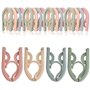 Lot de 12 cintres de voyage pliables en plastique - Peu encombrants - Antidérapants - Accessoires de voyage multifonctions pour