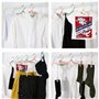 Lot de 12 cintres de voyage pliables en plastique - Peu encombrants - Antidérapants - Accessoires de voyage multifonctions pour 