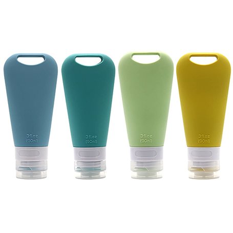 AIRUFL Lot de 4 Flacons de Voyage en Silicone