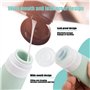 AIRUFL Lot de 4 Flacons de Voyage en Silicone, 4 Recharges à Preuve de Fuite, Conteneurs de Voyage, Conteneurs de Voyage pour Cr
