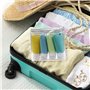 AIRUFL Lot de 4 Flacons de Voyage en Silicone, 4 Recharges à Preuve de Fuite, Conteneurs de Voyage, Conteneurs de Voyage pour Cr