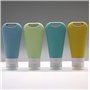 AIRUFL Lot de 4 Flacons de Voyage en Silicone, 4 Recharges à Preuve de Fuite, Conteneurs de Voyage, Conteneurs de Voyage pour Cr