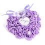 Yosoo Boîte d'anneau 15x13cm en Forme de Rose Romantique Blanc Aider à marier écrin élégant avec la Lunaire Accessoire de Bijoux