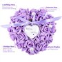 Yosoo Boîte d'anneau 15x13cm en Forme de Rose Romantique Blanc Aider à marier écrin élégant avec la Lunaire Accessoire de Bijoux