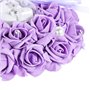 Yosoo Boîte d'anneau 15x13cm en Forme de Rose Romantique Blanc Aider à marier écrin élégant avec la Lunaire Accessoire de Bijoux
