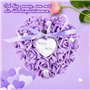 Yosoo Boîte d'anneau 15x13cm en Forme de Rose Romantique Blanc Aider à marier écrin élégant avec la Lunaire Accessoire de Bijoux