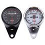 Compteurs Motos Universels 12V Odomètre Compte-Tours Vintage Indicateur de Vitesse Double Indications Rétro-éclairage LED - 2 Co