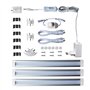 LAMPAOUS Lampe de Placard cuisine Barre ruban led lumière encastré Dimmable 4W*3 Blanc naturel 4000K 12V DC pour Cabinet/Miroir/