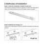 LAMPAOUS Lampe de Placard cuisine Barre ruban led lumière encastré Dimmable 4W*3 Blanc naturel 4000K 12V DC pour Cabinet/Miroir/