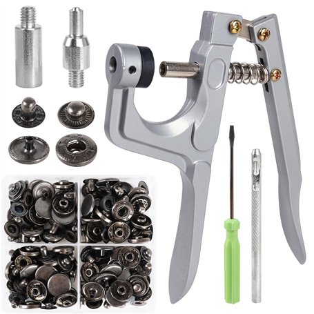 Lot de 40 boutons-pression avec pince (diamètre 15 mm) - Boutons pression en cuivre - Outils bronze - Boutons pression avec pinc