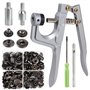 Lot de 40 boutons-pression avec pince (diamètre 15 mm) - Boutons pression en cuivre - Outils bronze - Boutons pression avec pinc