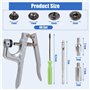 Lot de 40 boutons-pression avec pince (diamètre 15 mm) - Boutons pression en cuivre - Outils bronze - Boutons pression avec pinc