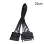 YINETTECH Lot de 2 câbles d'extension d'alimentation SATA, 15 broches mâle vers femelle, câble de disque dur 30 cm, 18 AWG pour 