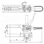 YINETTECH 5pcs GH-225-D Barre Horizontale Bascule Clamp Kit de Libération Rapide Poignée Outil en Métal Tenant 230KG Capacité Fr