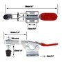 YINETTECH 5pcs GH-225-D Barre Horizontale Bascule Clamp Kit de Libération Rapide Poignée Outil en Métal Tenant 230KG Capacité Fr