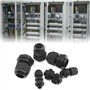 BIYM 30pcs Kit de Presse-étoupe en Nylon Connecteur étanche M8-M20 Couvercle d'étanchéité IP68 Écrou de Verrouillage Réglable 3m