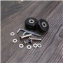 Lot de 2 roulettes pour valises - Roues de rechange - 40 mm x 18 mm - Kit essieux de réparation avec clé à molette