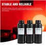 Lot de 3 flacons de 500 ml pour chambre sombre - Avec bouchons - Appareil de développement de photos (noir)