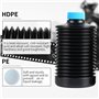 3X eTone Bidons accordéons de Laboratoire, Chambre Noire pour Stockage des Produits Chimiques, Contenu 1L/1000ml HDPE Bidons Opa