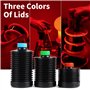 3X eTone Bidons accordéons de Laboratoire, Chambre Noire pour Stockage des Produits Chimiques, Contenu 1L/1000ml HDPE Bidons Opa