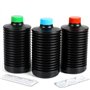3X eTone Bidons accordéons de Laboratoire, Chambre Noire pour Stockage des Produits Chimiques, Contenu 1L/1000ml HDPE Bidons Opa