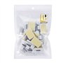 Hotop Acier inoxydable Plastique Crochets Autocollants pour Barres de Rideaux Nettes, 20 Paquets, Blanc