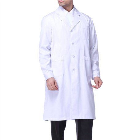 Sasairy Unisexe Blouse de Chimie Blanche