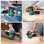 HYCHIKA 450W Ponceuse Orbitale, Six Vitesses de 6000 à 12000 OPM, Système de Dépoussiérage Efficace, Papier de Verre à 8 trous 2