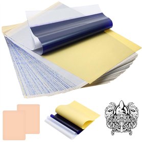 GZCZCC 50 PCS Papier de Transfert Tatouage 2 Simili Cuir Silicone Papier de Transfert Thermique Imprimable Papier de Transfert