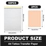 GZCZCC 50 PCS Papier de Transfert Tatouage 2 Simili Cuir Silicone Papier de Transfert Thermique Imprimable Papier de Transfert